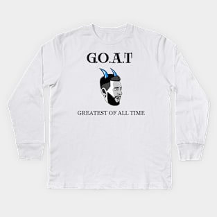 Messi GOAT - Greatest of All Time - ARG 22 Football Kids Long Sleeve T-Shirt